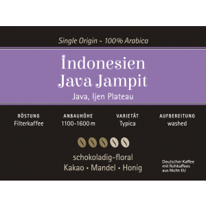 Java Jampit Estate 1000g Espresso - Siebträger
