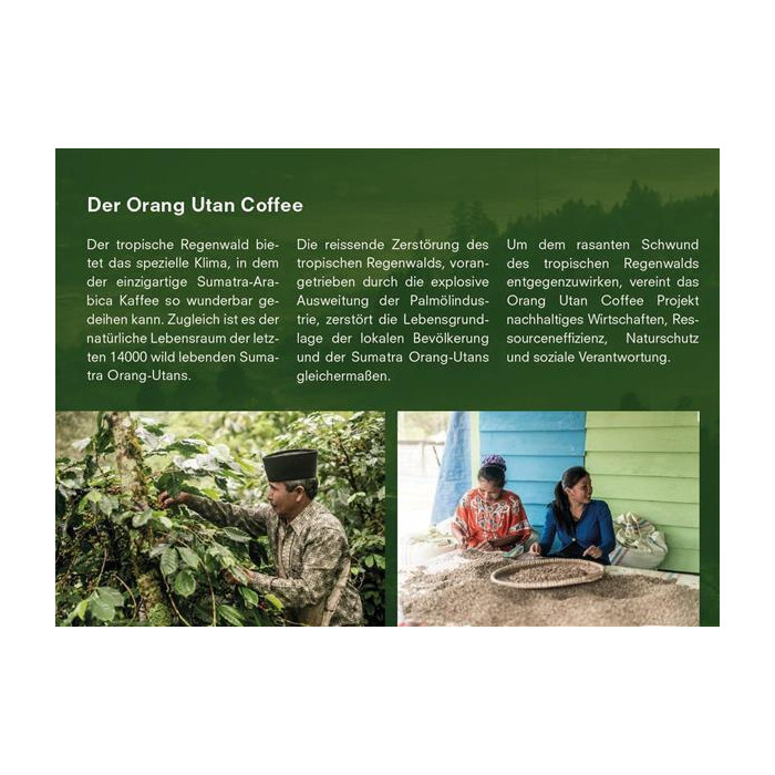 Orang Utan Coffee Sumatra 250g Bohnen