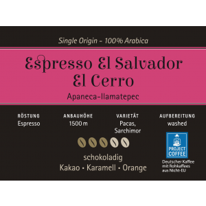 Espresso El Salvador "El Cerro"