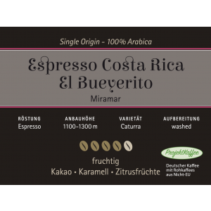 Espresso Costa Rica Miramar 250g Handfilter - Kaffeemaschine