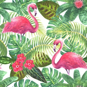 Servietten Fasana Tropical Flamingo 33x33