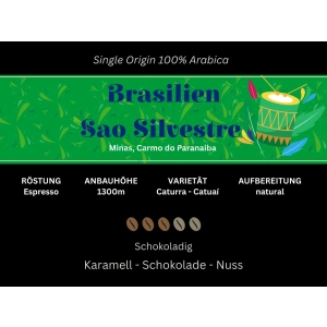 Espresso Brasilien Sao Silvestre 1000g Handfilter - Kaffeemaschine
