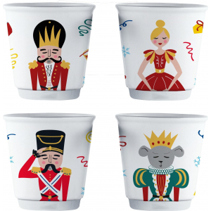 Nussknacker Set 4 Espressobecher