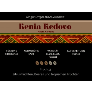Kaffee Kenia Kedovo 1000g Bohnen