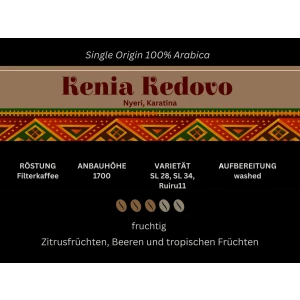 Kaffee Kenia Kedovo 500g Chemex - Sowden Kanne