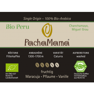 Bio Peru PachaMama 1000g Espresso - Siebträger