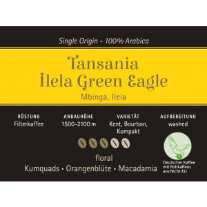 Tansania Ilela Green Eagle 1000g Chemex - Sowden Kanne