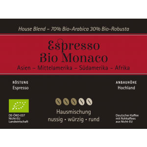 Espresso Bio Monaco 500g Bohnen
