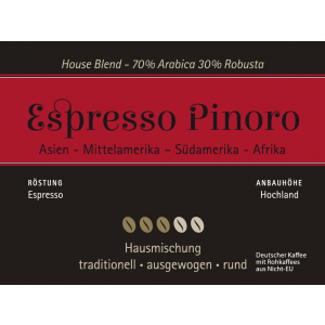 Espresso "Pinoro" 1000g Handfilter - Kaffeemaschine