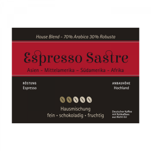 Espresso Sastre 250g Espresso - Herdkocher