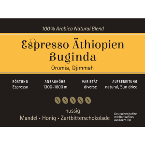 Äthiopischer Espresso "Buginda" 1000g Handfilter - Kaffeemaschine